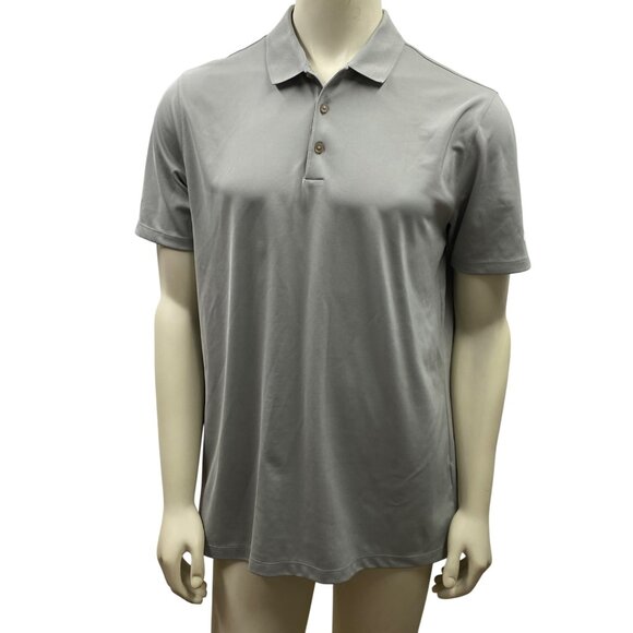 Nike Mens Dri-Fit Polo Shirt Gray Short Sleeve Performance Golf Top‎ Size L - Picture 3 of 16